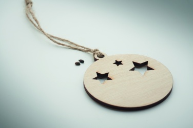 Logotrade promotional product picture of: Wooden bauble shape hanger