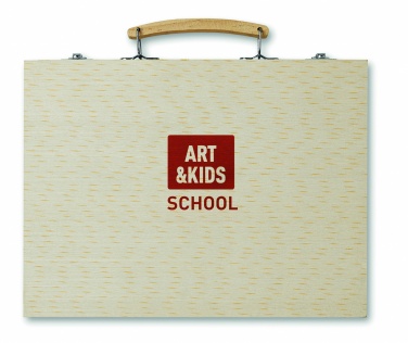 Logo trade promotional item photo of: Artist's set in wooden box