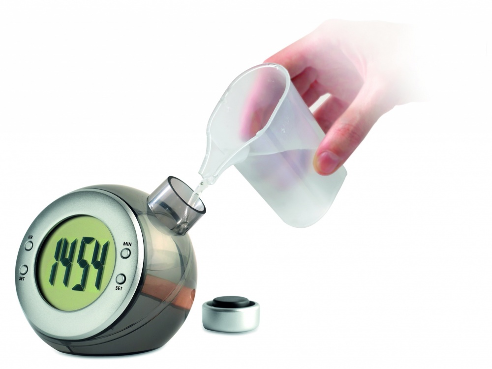 Logotrade promotional merchandise photo of: Water powered LCD desk clock