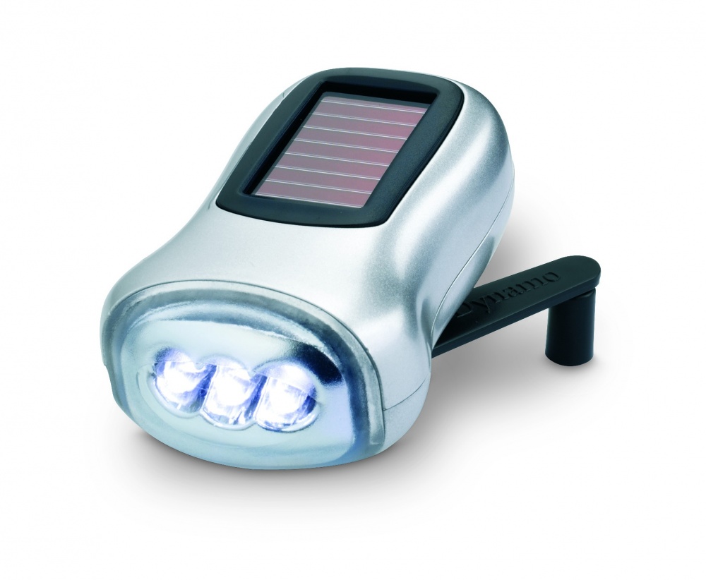 Logo trade advertising product photo of: Dual powered dynamo torch