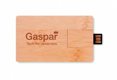 Logo trade business gifts image of: 16GB bamboo casing USB