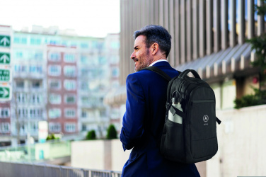 Logo trade business gifts image of: 600D RPET laptop backpack
