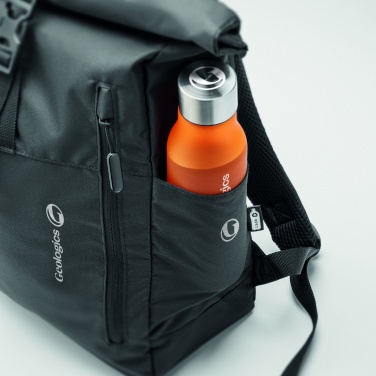 Logo trade promotional gift photo of: 300D RPET rolltop backpack