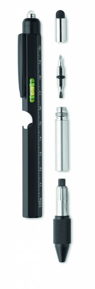Logo trade promotional merchandise picture of: Spirit level pen with ruler