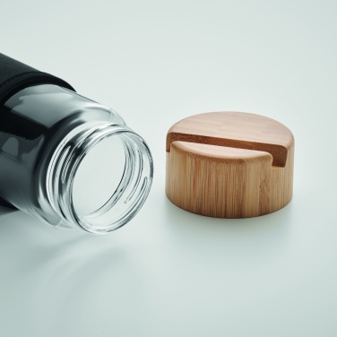 Logotrade corporate gift image of: Glass bottle bamboo lid 600ml