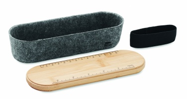 Logotrade promotional product picture of: RPET felt pencil case with lid