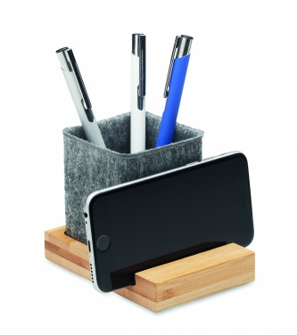 Logotrade business gifts photo of: RPET felt pen pot phone stand