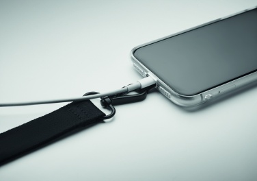 Logo trade promotional gifts image of: Polyester phone wrist strap