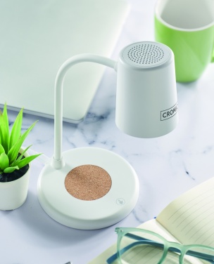 Logo trade corporate gifts picture of: Wireless charger, lamp speaker