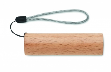 Logo trade promotional items picture of: Beech wood rechargeable torch