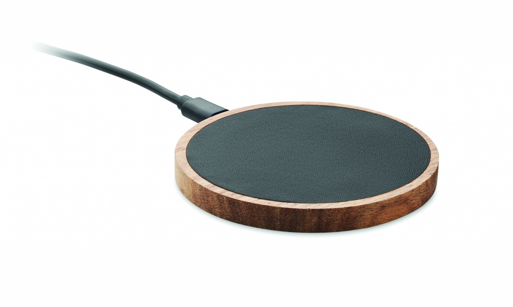Logotrade promotional products photo of: Wireless charger in acacia 15W