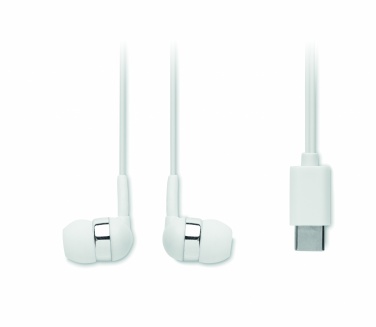 Logo trade promotional merchandise picture of: Ear phones with silicone covers