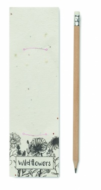 Logo trade advertising product photo of: Natural pencil in seeded pouch