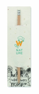 Logo trade promotional merchandise image of: Natural pencil in seeded pouch