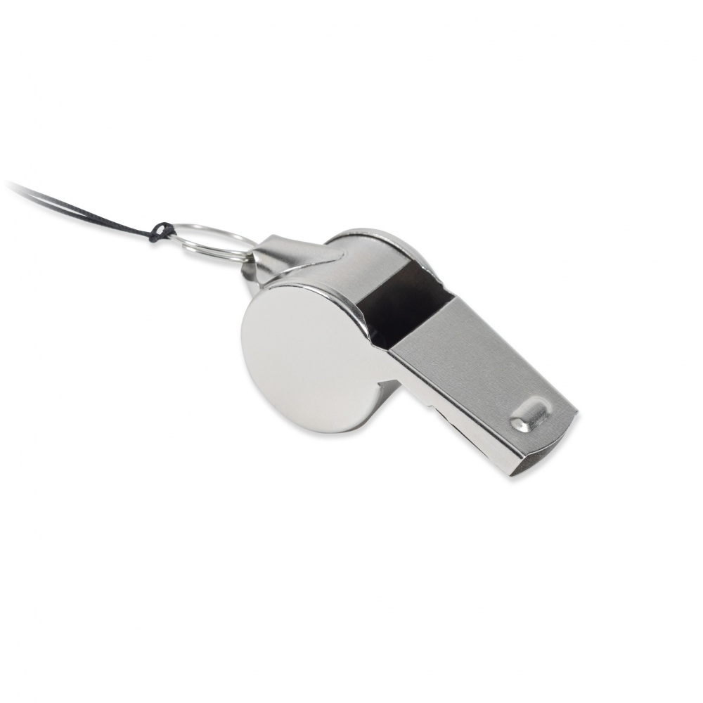 Logo trade promotional items image of: Metal whistle