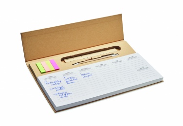 Logo trade promotional merchandise picture of: Weekly desktop planner