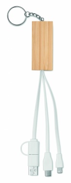 Logotrade advertising products photo of: Bamboo key ring and stand Salo