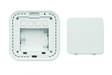 Logo trade promotional giveaways image of: Recycled ABS/RPET alarm clock Stuttgart
