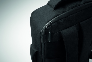 Logo trade corporate gifts image of: A safe 15-inch laptop backpack made of 300D RPET with a 210D RPET lining and customizable printing.