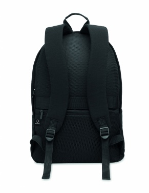 Logo trade business gift photo of: A 15-inch laptop backpack made of recycled pre-consumer cotton and recycled polyester with customizable printing.