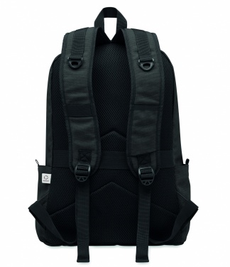 Logo trade promotional gifts picture of: A 15-inch laptop backpack made of recycled pre-consumer cotton with customizable printing