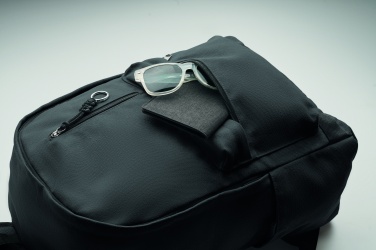 Logo trade promotional product photo of: A 15-inch laptop backpack made of recycled pre-consumer cotton with customizable printing