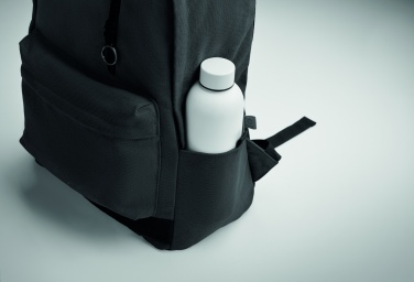 Logo trade advertising products image of: A 15-inch laptop backpack made of recycled pre-consumer cotton with customizable printing