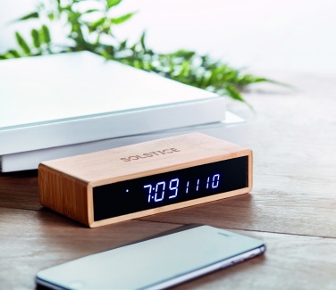 Logo trade business gifts image of: Wireless charger in bamboo 5W