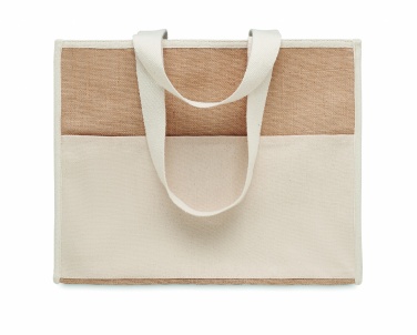 Logotrade business gift image of: Jute and canvas cooler bag