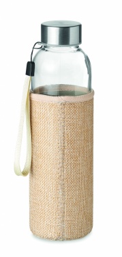 Logotrade corporate gift image of: Glass bottle in pouch 500ml