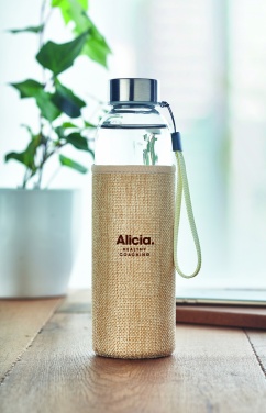 Logotrade promotional product image of: Glass bottle in pouch 500ml