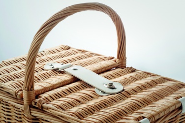 Logo trade promotional product photo of: Wicker picnic basket 4 people