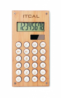 Logo trade business gift photo of: 8 digit bamboo calculator