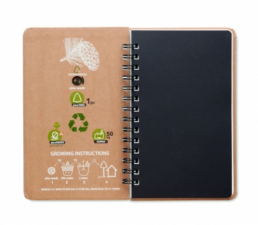 Logo trade promotional products image of: A5 Pine tree GROWNOTEBOOK™