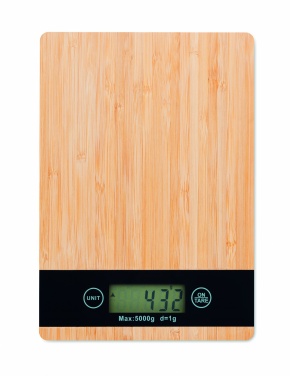 Logo trade corporate gifts image of: Bamboo digital kitchen scales