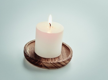 Logotrade promotional products photo of: Candle on round wooden base
