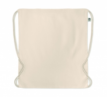 Logo trade business gift photo of: Organic cotton drawstring bag