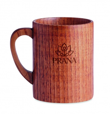 Logo trade promotional items image of: Oak wooden mug 280 ml