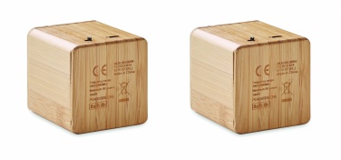 Logotrade corporate gifts photo of: Set of Bamboo wireless speaker