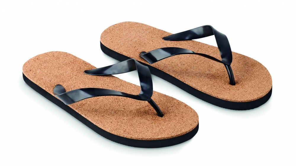 Logo trade advertising products picture of: Cork beach slippers L