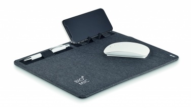 Logotrade promotional product image of: RPET mouse mat charger 15W