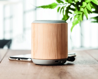 Logo trade promotional gift photo of: 5.3 wireless bamboo speaker