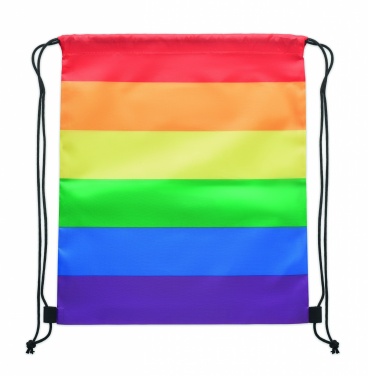 Logotrade corporate gift image of: Rainbow RPET drawstring bag