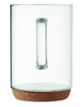 Logotrade promotional products photo of: Glass mug 400ml with cork base