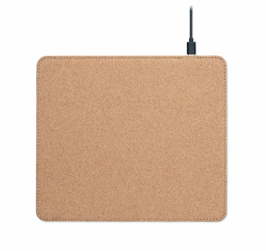 Logotrade business gifts photo of: Cork mouse mat charger 15W