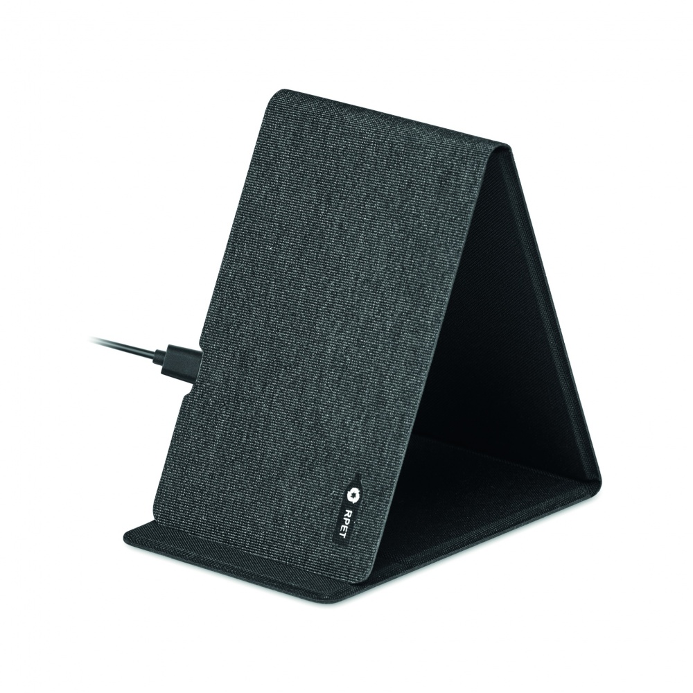 Logotrade promotional item image of: RPET wireless charger 15W