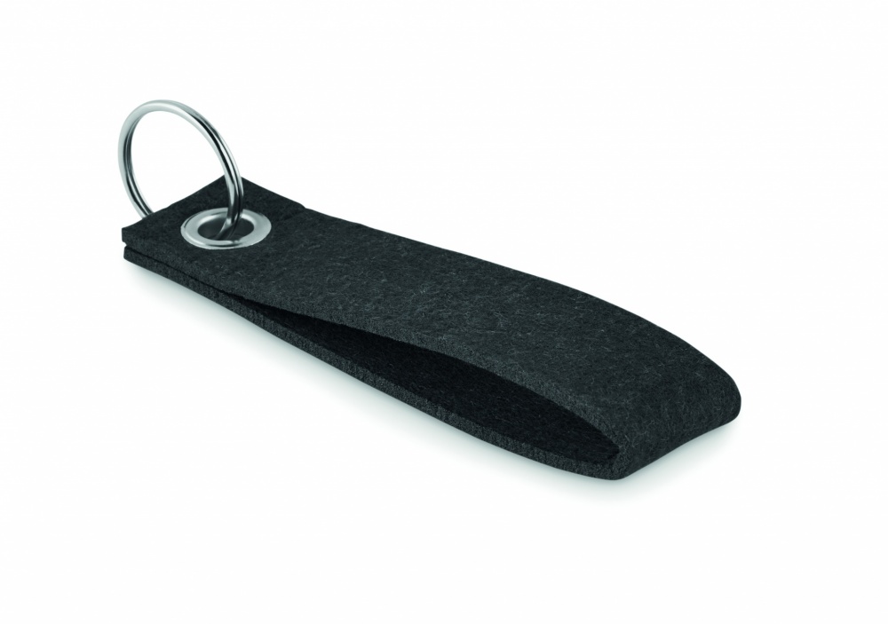 Logo trade promotional merchandise picture of: RPET felt key ring Hämeenlinna