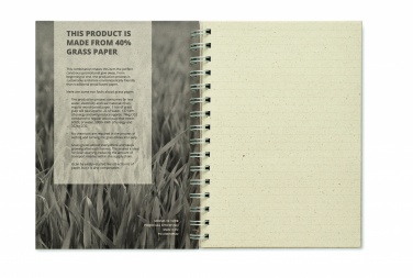 Logotrade advertising product image of: A5 grass notebook 80 lined