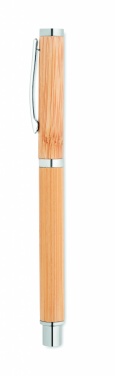 Logo trade promotional merchandise image of: Bamboo gel pen