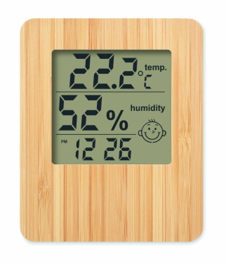 Logotrade business gifts photo of: Bamboo weather station